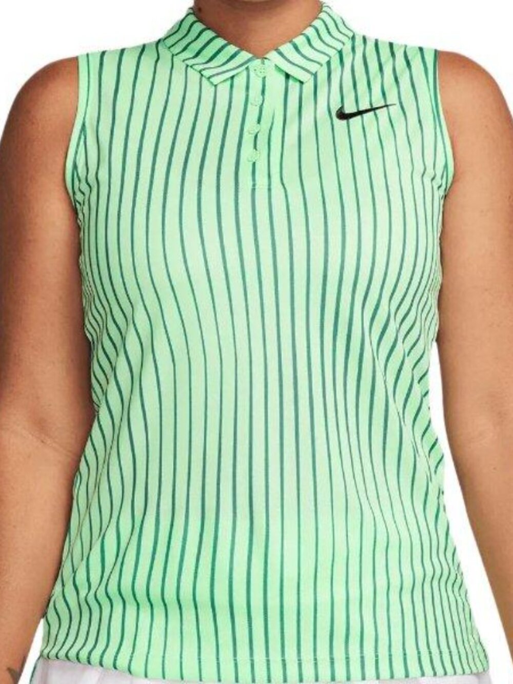 Nike Victory Women's Dri-FIT Sleeveless Golf Polo Large Vapour Green NWT